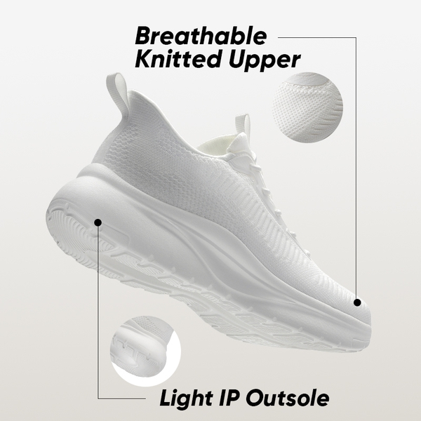 [ActiveFlow] Women's Comfortable Lifestyle Sneakers - WHITE - 5